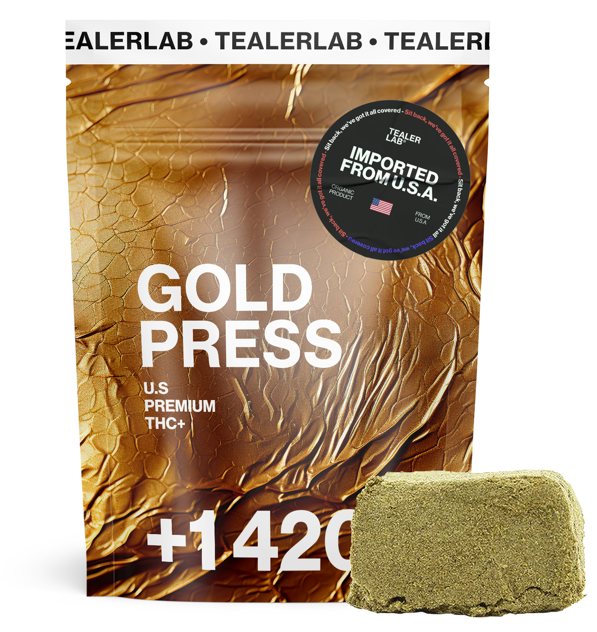 Gold Press Hash THC+